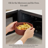 Airfryer Reusable Silicone Pot Small Brown Nonstick Nontoxic