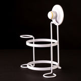 Hair Dryer Brush Comb Holder Removable Suction WHITE