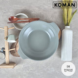 KOMAN Shinewon Vinch IH Two Hands Wok 28cm Ceramic Non-stick Titanium GREY