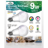 MV SMART BULB 9W E27 TWIN PACK (apple app only )