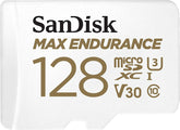 Sandisk Max Endurance Microsdxc Card SQQVR 128G (60 000 HRS) UHS-I C10 U3 V30 100MB/S R 40MB/S W SD Adaptor SDSQQVR-128G-GN6IA