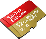 SANDISK SDSQXAF-032G-GN6MN 32GB MICRO SDHC EXTREME A1 V30, UHS-I/ U3, 100MB/s ,NO SD ADAPTER