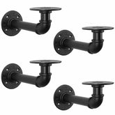 4PCS Pipe Floating Shelf Bracket Industrial Pipe Shelf Bracket Mounting Bracket Storage Racks Decor
