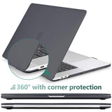 MacBook Pro 13 Inch Case 2016-2023 M1 M2 A2338 A2289 A2251 A2159 Hard Shell Case Keyboard Cover Black