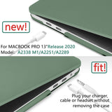 Suitable for Midnight Green MacBook Pro 13 Inch Case 2016-2023 M1 M2 A2338 A2289 A2251 A2159 Hard Shell Case Keyboard Cover