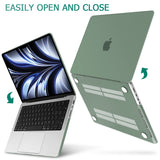 Suitable for MacBook Pro 14 Max Inch Case 2023 2022 2021 M2 A2779 M1 A2442 Hardshell Case Keyboard Cover Midnight Green