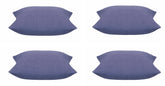 Pack of 4 Elements Indigo Blue Base Colour Square Cushion Covers
