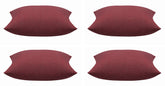 Pack of 4 Elements Deep Red Solid Base Colour Square Cushion Covers