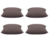 Pack of 4 Elements Stone Brown Solid Base Colour Square Cushion Covers