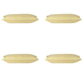 Pack of 4 Dandi Mustard Yellow & White Rectangle Cushion Covers