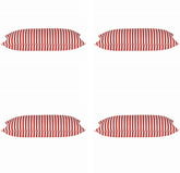 Pack of 4 Dandi Red & White Rectangle Cushion Covers