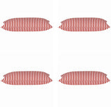 Pack of 4 Dandi Red & White Rectangle Cushion Covers