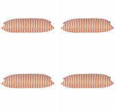 Pack of 4 Dandi Orange & White Rectangle Cushion Covers