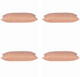 Pack of 4 Dandi Orange & White Rectangle Cushion Covers