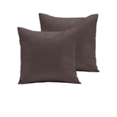 Pair of 280TC Polyester Cotton European Pillowcases Mocha