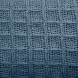 Cotton Waffle Blanket Dusk Blue Queen