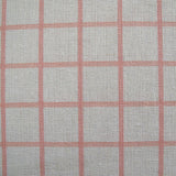 Cotton Grid Checks Oblong Table Cloth Coral 130 x 180cm