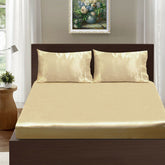 Ramesses Casablanca Satin Fitted Sheet Combo Set Champagne Queen