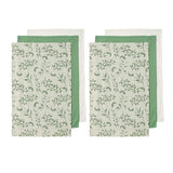 Ladelle Grown Ivy Set of 6 Cotton Kitchen Towels Green