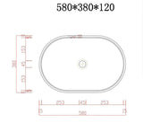 Ultra Modern Concrete Cement Wash Basin Counter Top Matte Black Oval Basin