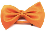 Mens BOW TIE Wedding Tuxedo Formal Bestman Necktie Classic Plain Party - Orange