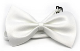 Mens BOW TIE Wedding Tuxedo Formal Bestman Necktie Classic Plain Party - White