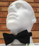 Mens BOW TIE Wedding Tuxedo Formal Bestman Necktie Classic Plain Party - Black