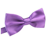 Mens BOW TIE Wedding Tuxedo Formal Bestman Necktie Classic Plain Party - Purple
