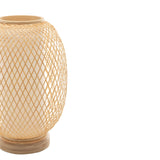 Natural Woven Bamboo Oval Table Lamp Light Shade Boho Tropical Coastal