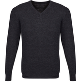Mens Advatex Varesa Wool Pullover Jumper Cardigan V Neck - Charcoal - XL
