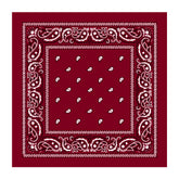 BANDANA Paisley 100% COTTON Head Wrap Durag Bandanna Summer Biker Scarf Mask - Burgundy