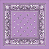 BANDANA Paisley 100% COTTON Head Wrap Durag Bandanna Summer Biker Scarf Mask - Lilac