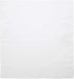 BANDANA Paisley 100% COTTON Head Wrap Durag Bandanna Summer Biker Scarf Mask - White (Plain)