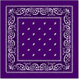BANDANA Paisley 100% COTTON Head Wrap Durag Bandanna Summer Biker Scarf Mask - Purple