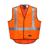HUSKI Hi Vis Patrol Vest 3M Reflective Tape Safety Workwear High Visibility - Orange - XL