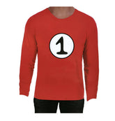 Dr. Seuss Adult Cat In The Hat Thing 1 Dr Seuss Red Top Party Costume Book Week - S