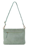 3-Piece Set Pierre Cardin Womens Woven Cross-Body Bag - Mint Green