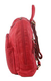 3PC Set Pierre Cardin Womens Woven Leather Cross-Body Bags + Backpack - Red