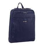 Pierre Cardin Rustic Womens Leather Backpack Bag Handbag Back Pack Travel - Navy