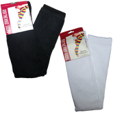 2 Pairs Ladies Over The Knee Socks Plain Black + White High Thigh Long Stockings