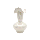 Mermaid Iridescent Ceramic Vase white