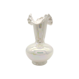 Mermaid Iridescent Ceramic Vase white