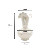 Mermaid Iridescent Ceramic Vase white