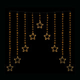 LED Wire Star Curtain Gold Lights