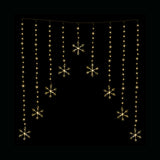 LED Snowflakes Curtain Lights avialable in 2 Colors - Cool White