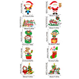 Set of 10 Christmas Hanging Door Decorations - Santa, Snowman, Stocking, and Gingerbread Ornaments (3 set, 30 pieces)