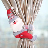Santa Claus Curtain Tieback - Plush Christmas Curtain Holder for Festive Home Decor 22*44cm 2 PCS