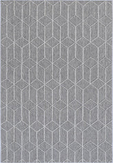 Vanuatu Sikua Grey Geometric Flatweave Rug