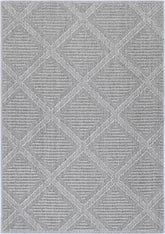 Vanuatu Vouza Grey Geometric Flatweave Rug