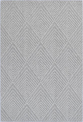 Vanuatu Kini Grey Geometric Flatweave Rug